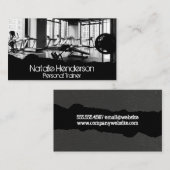 Emplacement de la salle de sport | Carte de visite (Devant / Derrière)