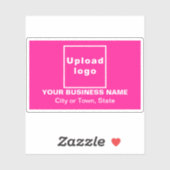 Emplacement de l'entreprise sur Sticker Vinyl Rect (Feuille)