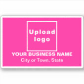 Emplacement de l'entreprise sur Sticker Vinyl Rect (Devant)