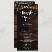 Emplacement de réception Cadre Merci, Cartes Kraft (Devant / Derrière)