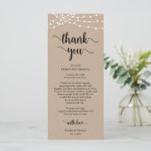 Emplacement de réception Cadre Merci, Cartes Kraft (Debout devant)