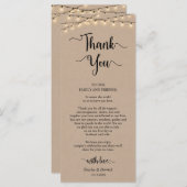 Emplacement de réception Cadre Merci, Cartes Kraft (Devant / Derrière)