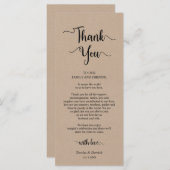 Emplacement de réception Cadre Merci, Cartes Kraft (Devant / Derrière)