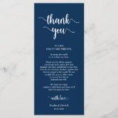 Emplacement de réception Merci Rustique Carte bleu (Devant)