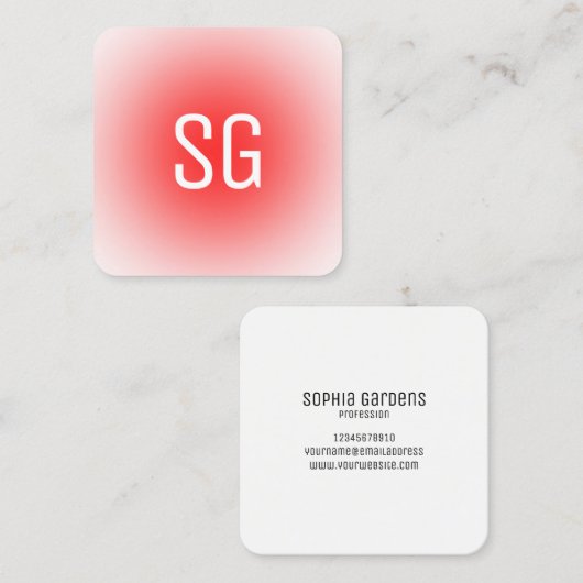 Emplacement souple - Initiales - Carte de visite C (Devant / Derrière)