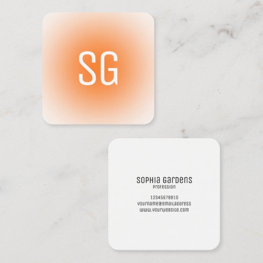 Emplacement souple - Initiales - Carte de visite C (Devant / Derrière)