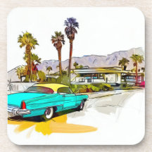 Emplacements mondiaux Dessous de verre Californie 