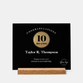 Employé 10 ans de service or sceau logo personnali (Recto)