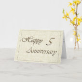 Employé 5e anniversaire Nouvelle carte classique (Fleur jaune)