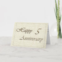 Employé 5e anniversaire Nouvelle carte classique