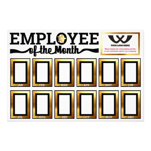 Employé de Faux or du mois photo affichage (Devant)