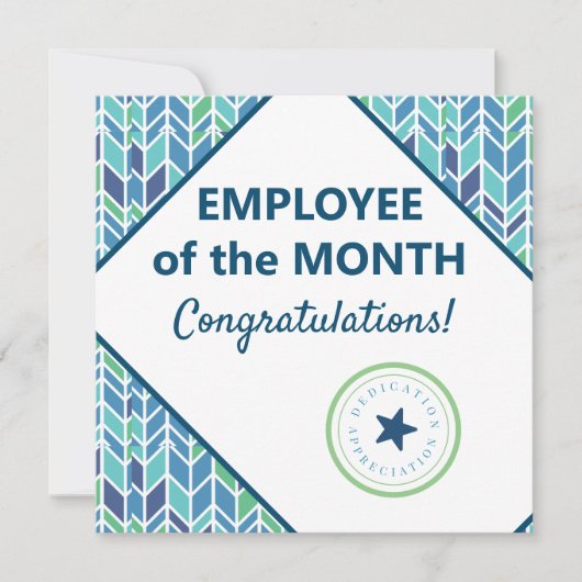 Employé de la carte de récompense de (Devant)