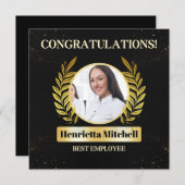 Employé de la carte de reconnaissance du mois (Devant / Derrière)