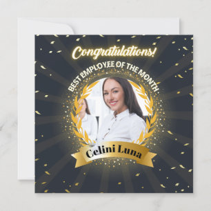 Employé de la carte de reconnaissance du mois