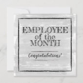 Employé de la carte de reconnaissance du mois (Devant)