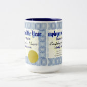 Employé de la tasse de certificat d'année (Centre)