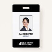 Employé de l'entreprise moderne Badge d'identifica (Devant)