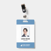 Employé de l'entreprise moderne Badge d'identifica (Avant avec clip)