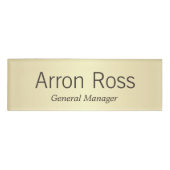 Employé de l'or jaune Nom magnétique Balise Badge (Devant)