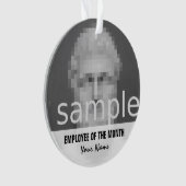 Employé de l'ornement de photo de Noël de mois (devant)