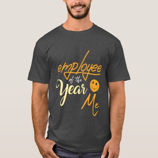 Employé drôle de T-shirt de l'année je (Devant)