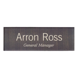 Employé du bois Nom magnétique Balise Badge