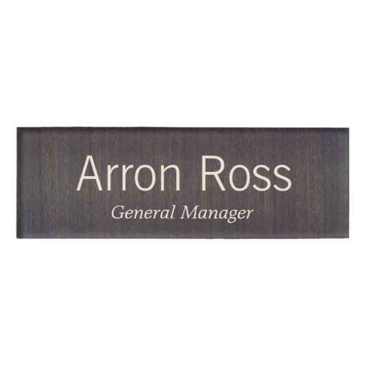 Employé du bois Nom magnétique Balise Badge (Devant)