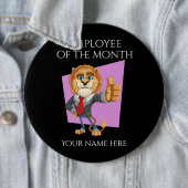 Employé Du Mois Bouton Arrondi De Badge (En situation)