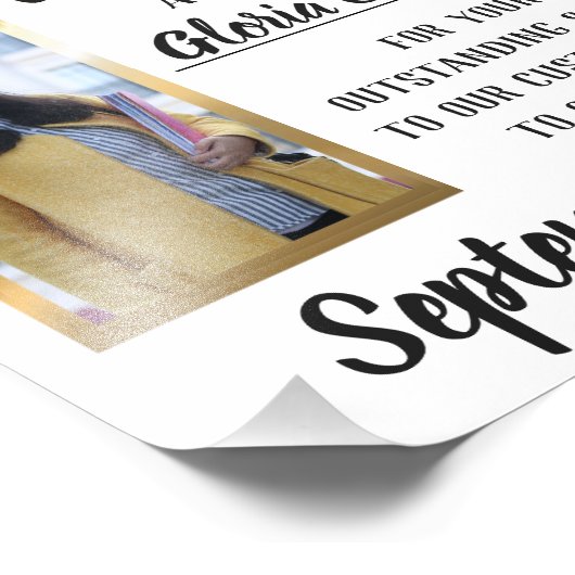 Employé du mois certificat d'attribution photo (Coin)