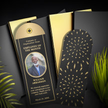 Employé du mois Photo Logo Gold Favors