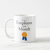 Employé du mois sur la tasse de café (Gauche)