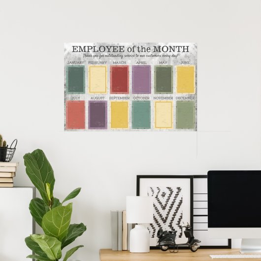 Employé du tableau de photos 4X6 de l'affiche du m (Bureau à domicile)