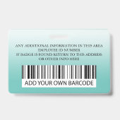 Employé personnalisé, badge de nom du logo | Coule (Arrière)