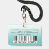 Employé personnalisé, badge de nom du logo | Coule (Arrière avec lanière)