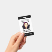 Employé personnalisé photo ID tag code-barre Badge (Manuel / portable)