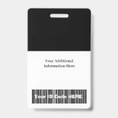 Employé personnalisé photo ID tag code-barre Badge (Arrière)