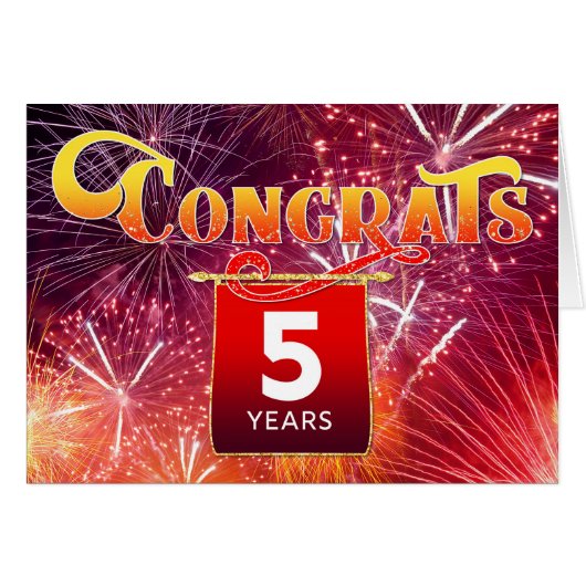 Employee Anniversary 5 Years Celebration Fireworks (Devant horizontal)