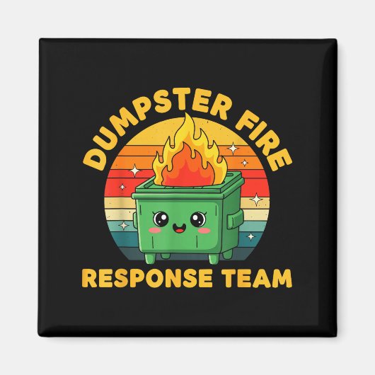 Employee Dumpster Fire Resnse Team Ugly Christmas Magneet (Voorkant)