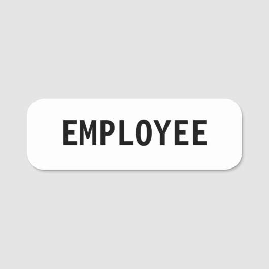 EMPLOYEE Editable Text Naamplaatje (Voorkant)