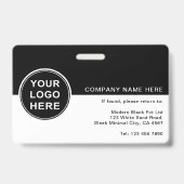 Employee ID Professional Corporate QR Code Badge (Achterkant)