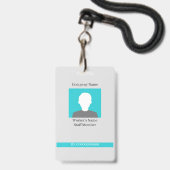 Employee ID Workers Employee Staff Member Badge 2 (Front with Lanyard)