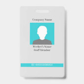 Employee ID Workers Employee Staff Member Badge 2 (Front)