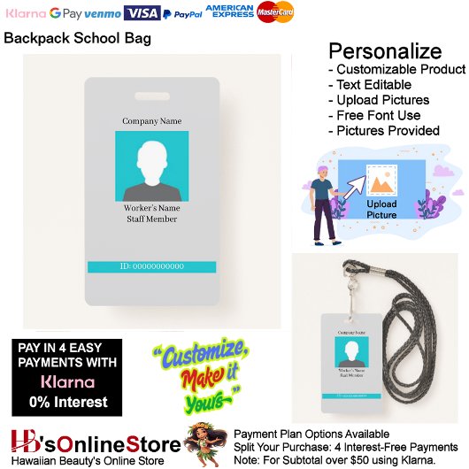  Employee ID Workers Employee Staff Member Badge 2