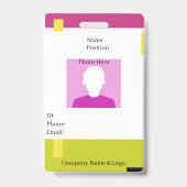 Employee ID Workers Employee Staff Member Badge 3 (Front)