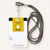 Employee ID Workers Employee Staff Member Badge 4 (Voorkant met draagriem)