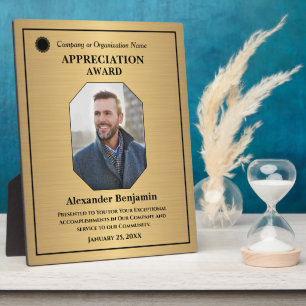 Employee Photo Appreciation Gold Award - Aangepast Fotoplaat