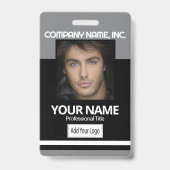 Employee Photo Badge ID - Black and Gray (Avant)