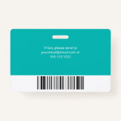 Employee Photo Logo Turquoise Badge (Dos)