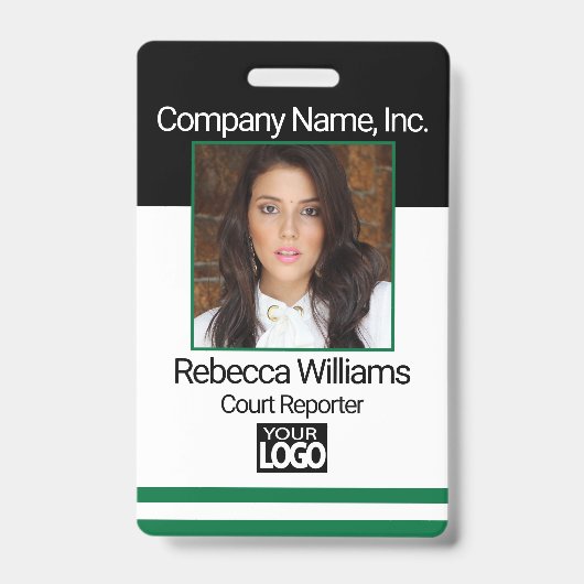 Employee Picture Badge - Dark Green (Front)