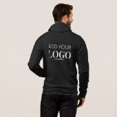 Employee Uniform Business Logo Branded Black Hoodie (Achterkant volledig)